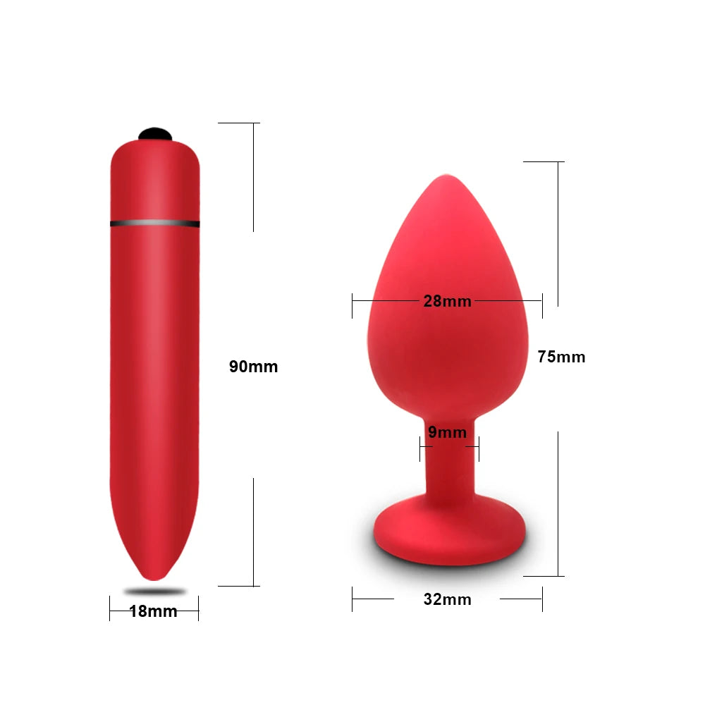 GemGlide Vibrating Anal Trainer Plug – Silicone & Sparkle