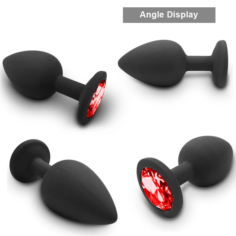 GemGlide Vibrating Anal Trainer Plug – Silicone & Sparkle