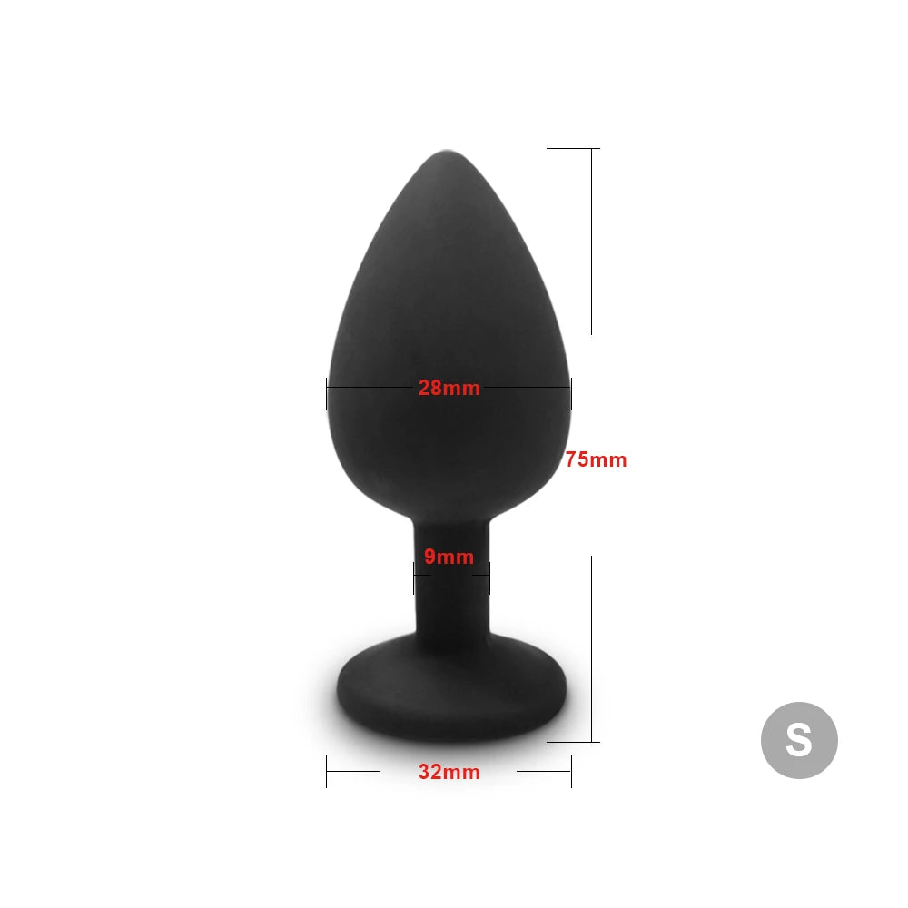 GemGlide Vibrating Anal Trainer Plug – Silicone & Sparkle
