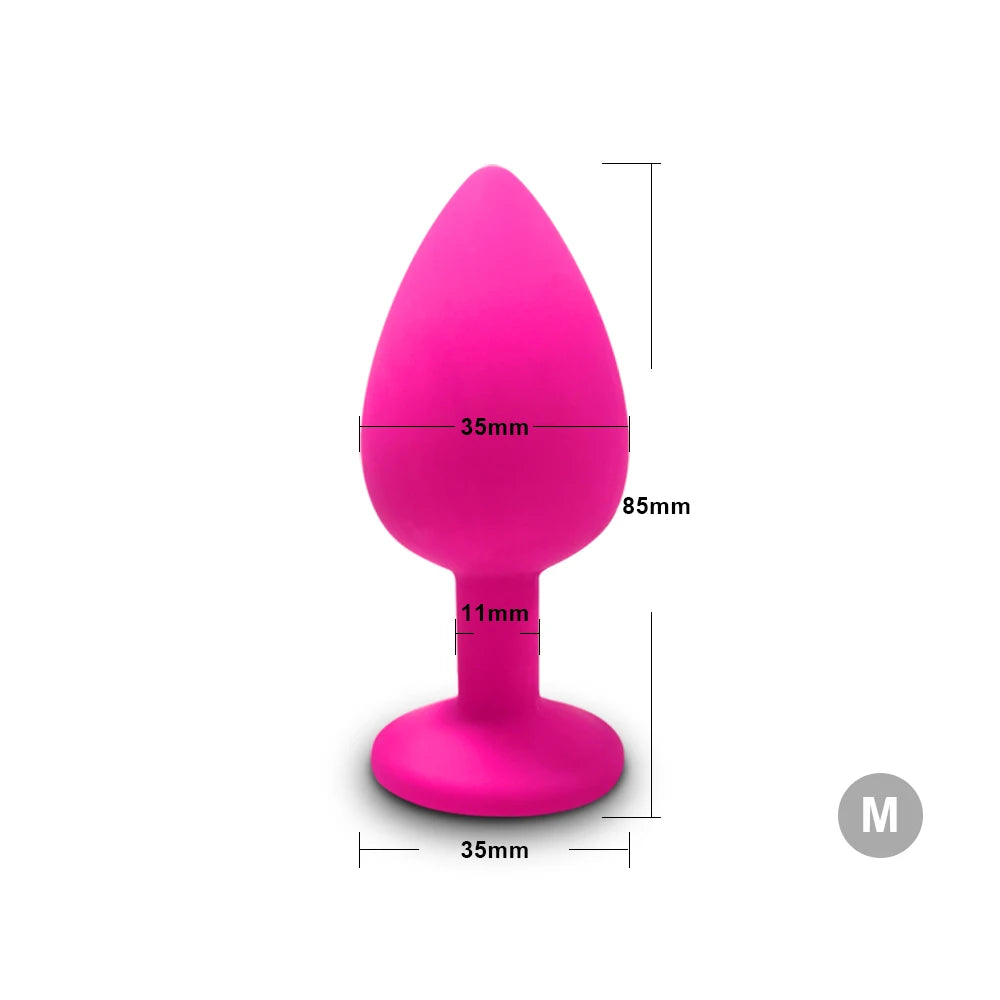 GemGlide Vibrating Anal Trainer Plug – Silicone & Sparkle
