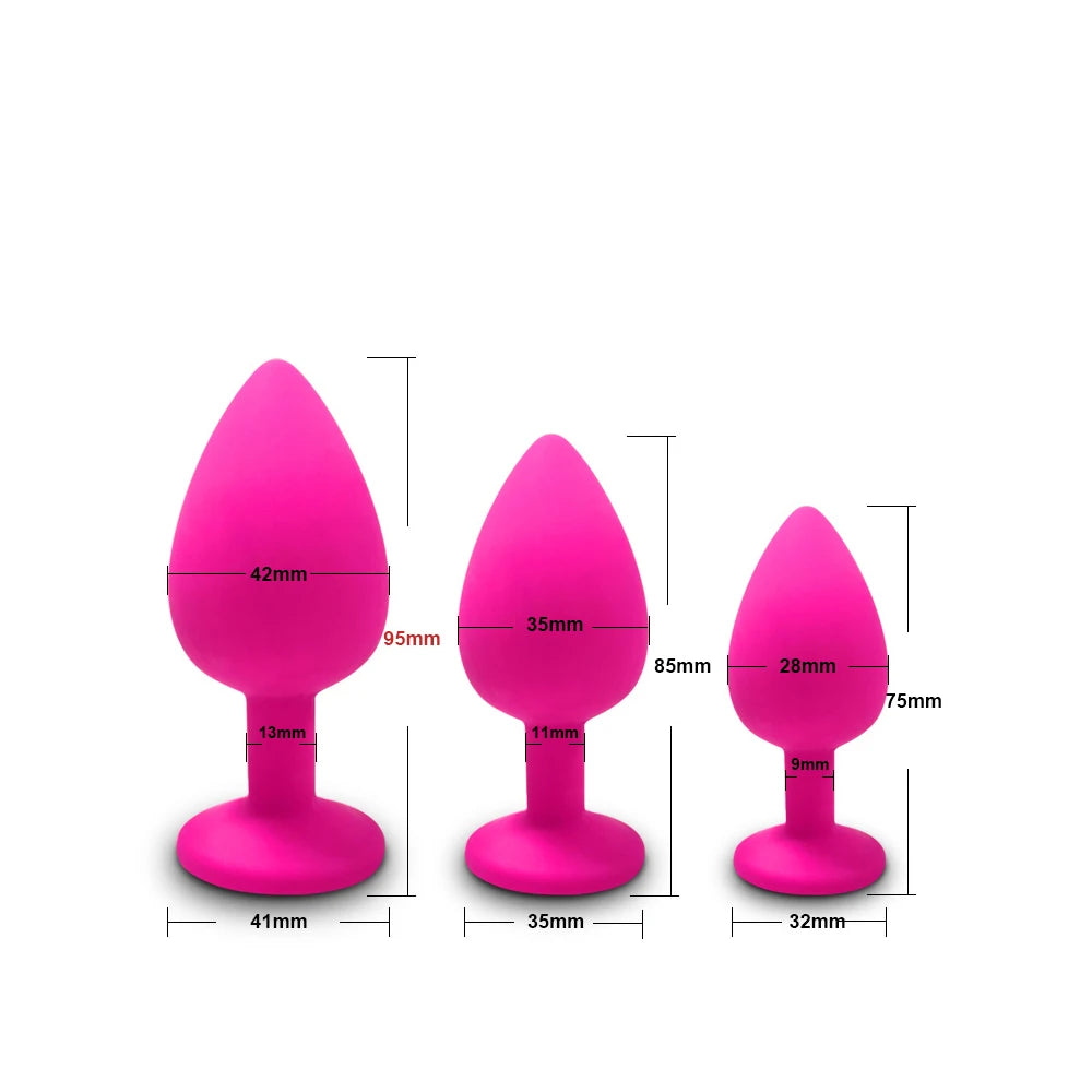 GemGlide Vibrating Anal Trainer Plug – Silicone & Sparkle