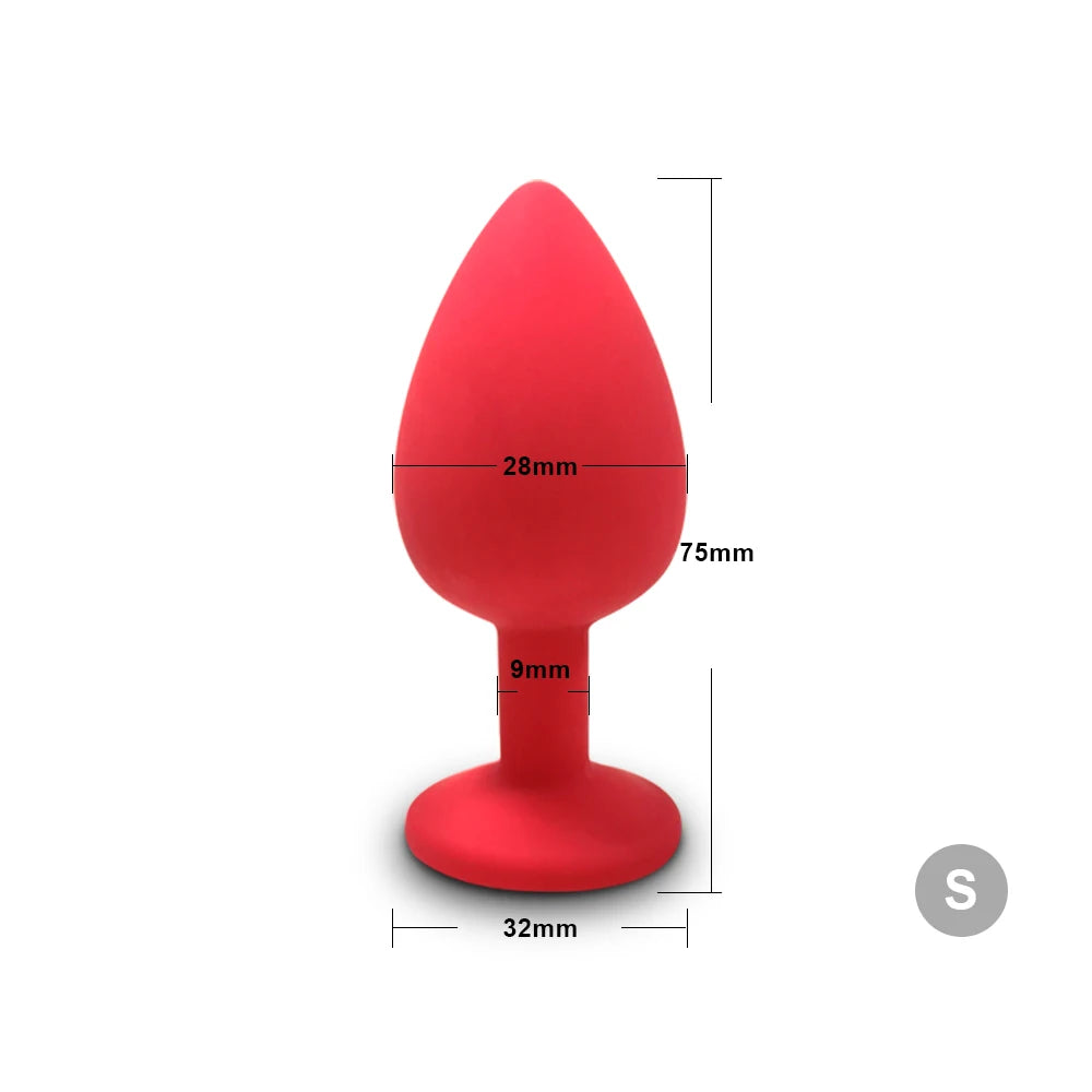 GemGlide Vibrating Anal Trainer Plug – Silicone & Sparkle