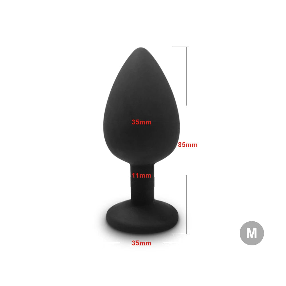 GemGlide Vibrating Anal Trainer Plug – Silicone & Sparkle