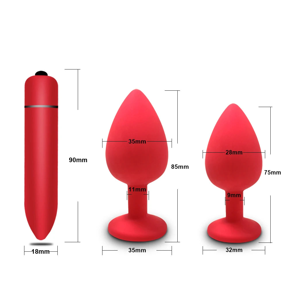 GemGlide Vibrating Anal Trainer Plug – Silicone & Sparkle