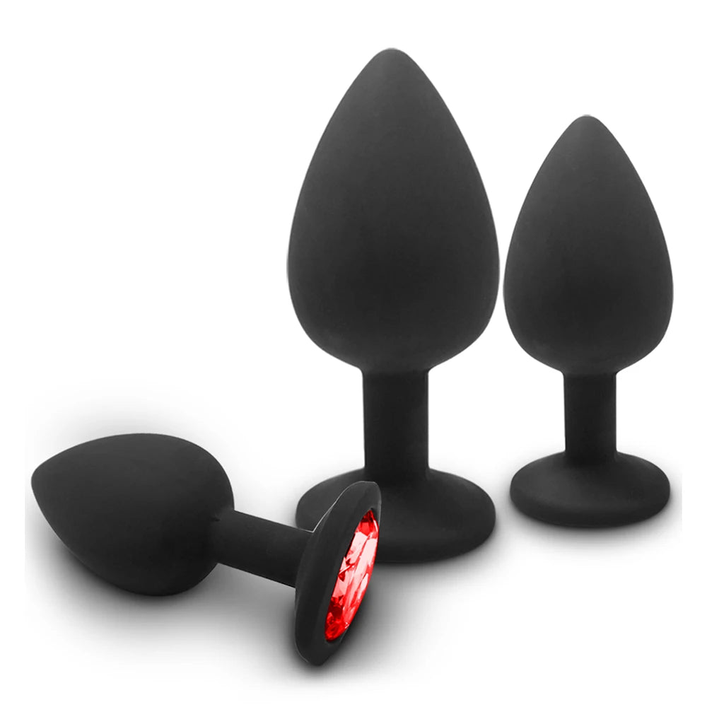 GemGlide Vibrating Anal Trainer Plug – Silicone & Sparkle
