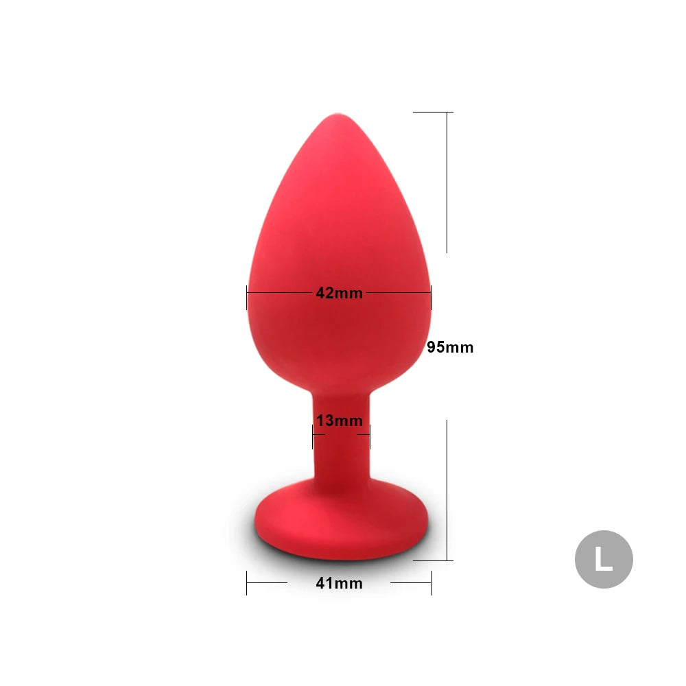GemGlide Vibrating Anal Trainer Plug – Silicone & Sparkle
