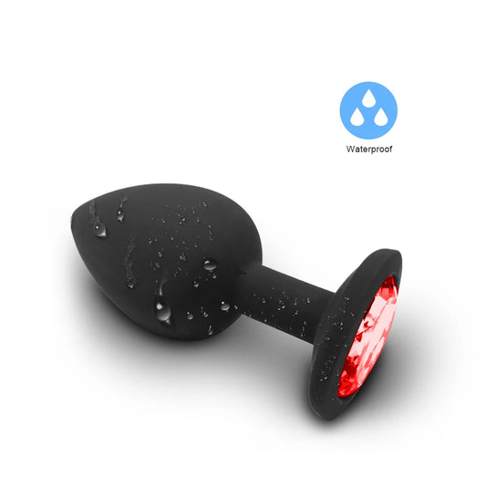 GemGlide Vibrating Anal Trainer Plug – Silicone & Sparkle