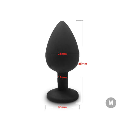 GemGlide Vibrating Anal Trainer Plug – Silicone & Sparkle